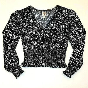 Self Esteem women's Black and white polka dot blouse  - Size S